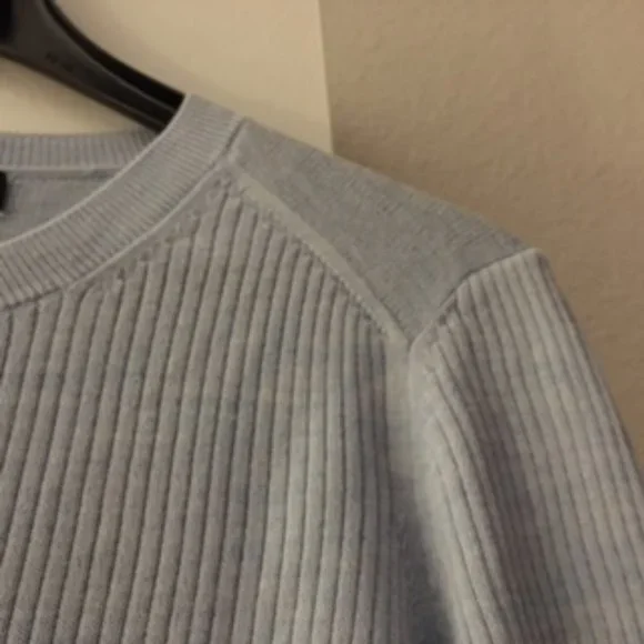Banana Republic Baby blue 100% merino wool size S - Picture 4 of 8
